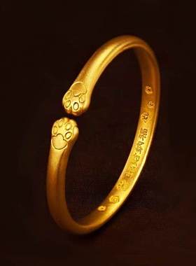 三金首饰结婚仿真新款古法金小猫