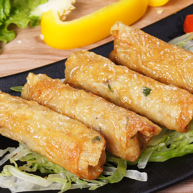 酒店半成品冷冻食材商用手工腐皮府城虾卷乡厨宴席特色菜台湾小吃 - 图0