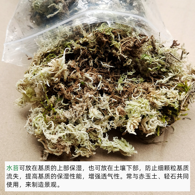 水陆缸造景材料赤玉土轻石雨林缸微景观造景介质套餐干水苔苔藓土 - 图2