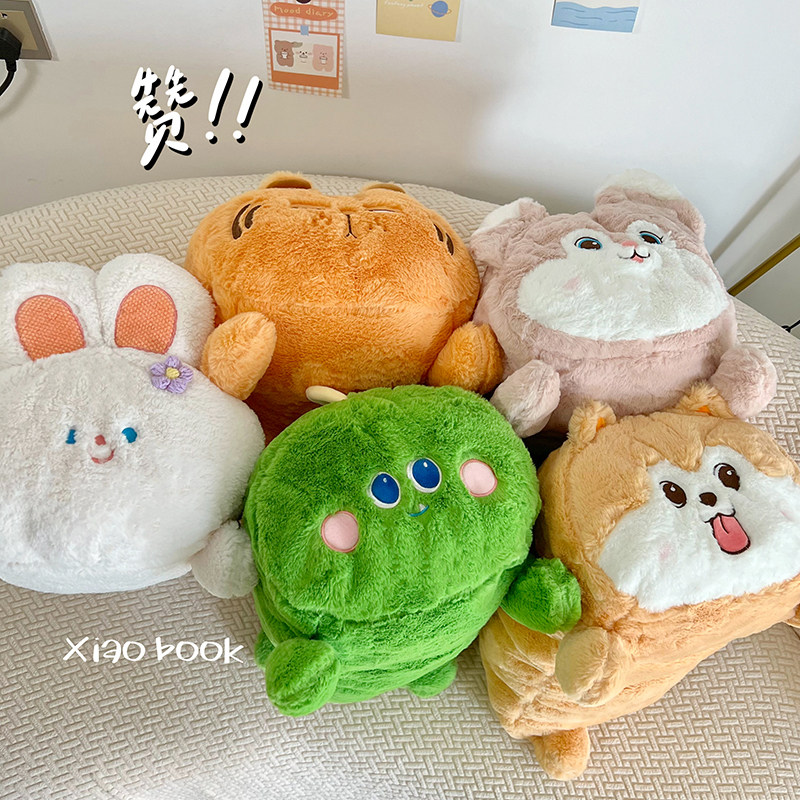 软萌老虎兔子玩偶恐龙睡觉抱毛绒玩具布娃娃女生公仔抱枕生日礼物 - 图2