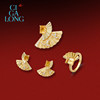 CIGALONG butterfly folding fan earrings