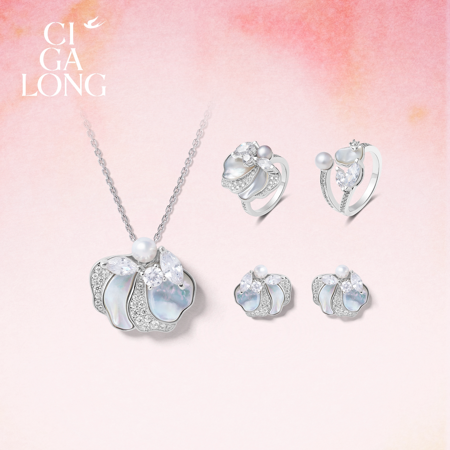 CIGALONG peony petal ring