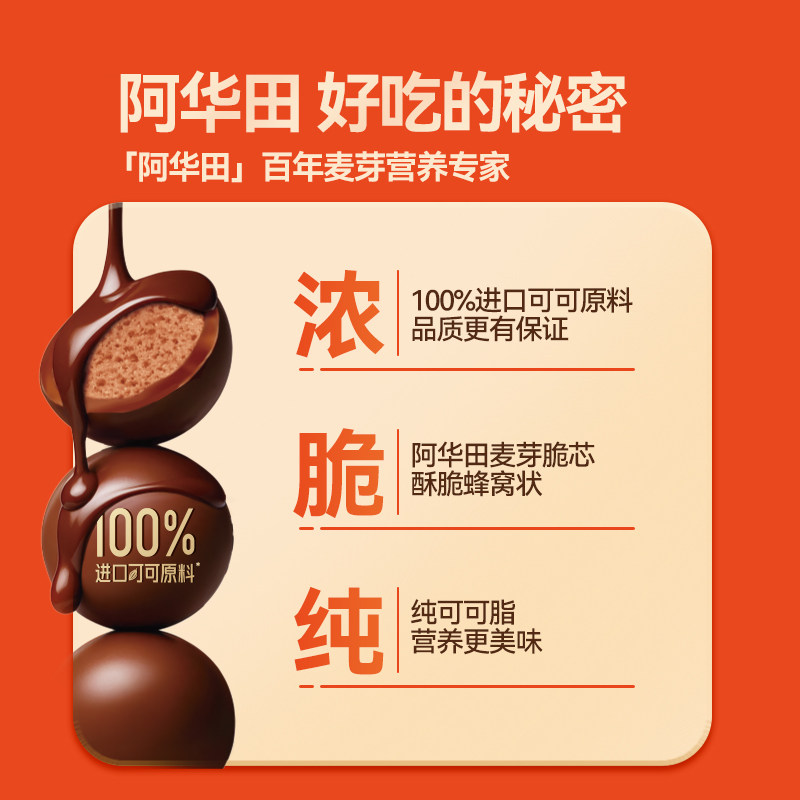 金丝猴阿华田麦丽素102g桶装纯可可脂巧克力夹心球喜糖休闲零食,淘宝优惠券,粉丝福利购,淘宝优惠卷