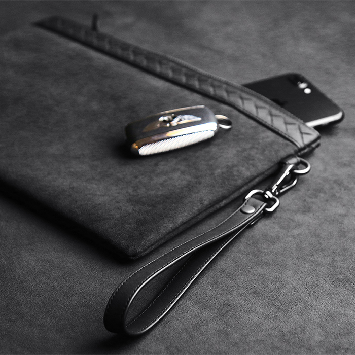 商务真皮男包手抓包翻毛皮收纳包 pym男士包袋