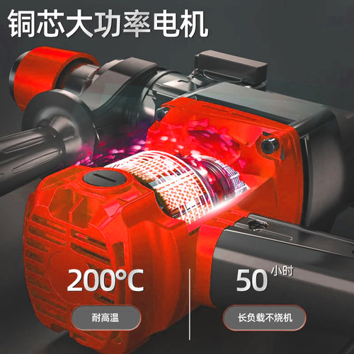 易博电锤大功率电锤电镐三用冲击钻家用开槽拆墙混凝土重型电镐 - 图1
