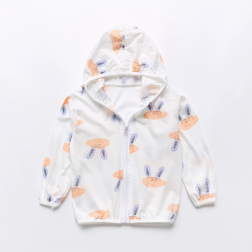 Детская летняя одежда, тонкая хлопковая одежда для защиты от солнца, дышащая дорожная куртка с капюшоном