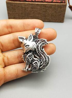 三生三世狐狸吊坠复古时尚镂空百搭潮女招桃花生日礼物