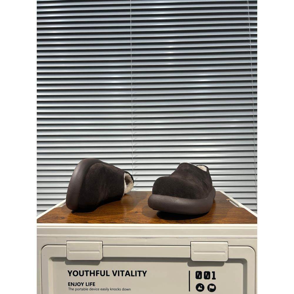 磨砂皮勃肯鞋男一脚蹬加绒保暖乐福鞋加厚毛毛鞋时尚舒适款懒人鞋,淘宝优惠券,粉丝福利购,淘宝优惠卷