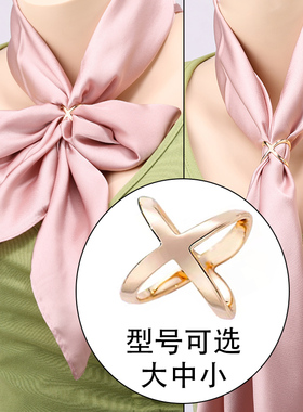 简约合金丝巾扣衣角扣女打蝴蝶结