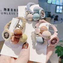 2023 new head rope South Korea small halal new minimalist personality ponytail hair rubber hair rubber band hair ring female headwear hair rope