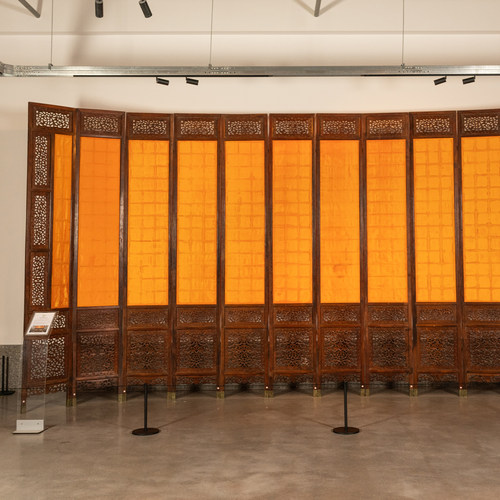 明代黄花梨福禄寿十二扇围屏风首都博物馆展品古董家具拍卖真品 - 图0