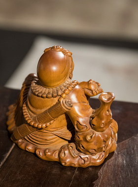 清代 黄杨木雕达摩人物像文玩古董收藏客厅办公室供奉摆件达摩像