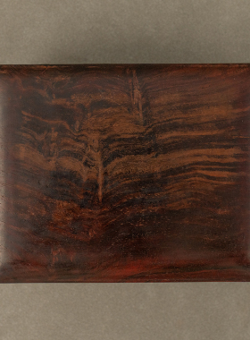 小叶纪紫檀嵌银丝盖盒