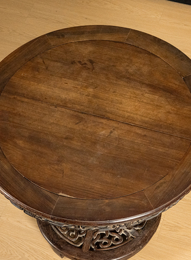 红木绳纹百灵明清古典风中老桌子