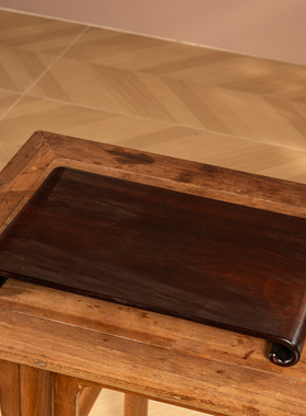 清代大红酸枝书卷式案上几