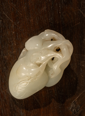 和田玉雕满藤葫芦挂饰