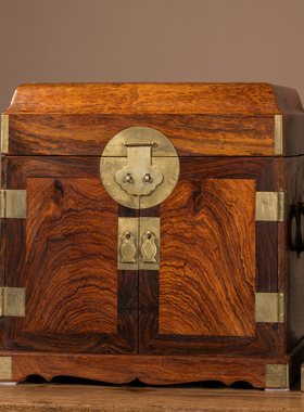 海南黄花梨官皮箱（一对）