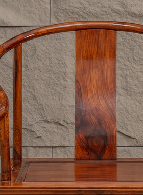 黄花梨素工圈椅（两椅一几）