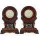 Mahogany and boxwood inlaid gall wood inlaid jade screen