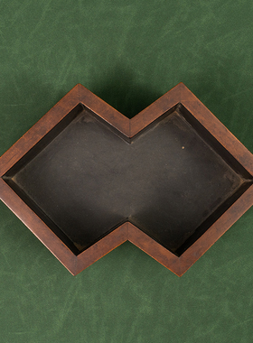 黄杨木百宝嵌梅兰竹菊方盛形赏盆