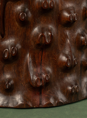 清代红木雕树瘤大笔海