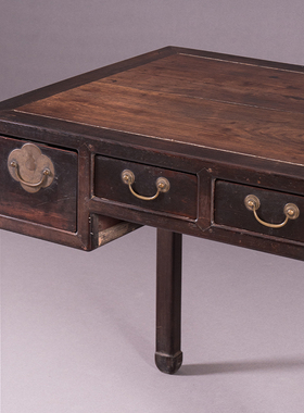 清代红木褡裢式四屉书台