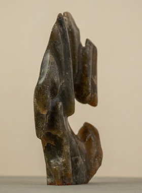 岫岩玉诗文印章山子摆件