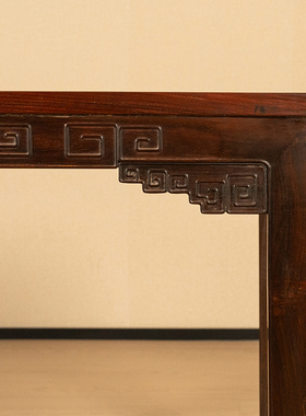 红木回纹四面平方桌古典家具