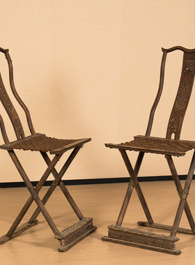 黄杨木透雕指日高升直背交椅