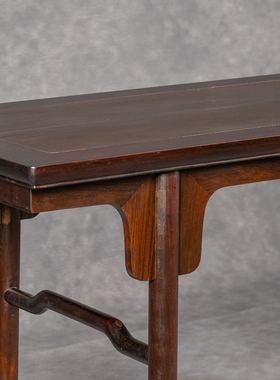 红木夹头榫刀牙板平头案