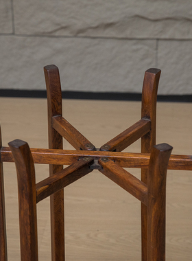 红木折叠式六足画缸架