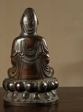 （已售出）清代铜观音像文玩古董佛像收藏客厅办公室观音像摆件