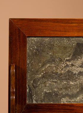 清代黄花梨镶绿石案屏文玩古董收藏中式装饰摆件海南黄花梨屏风