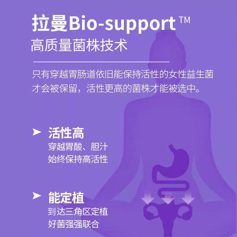 高吉星蔓越莓益生菌口服女性益生菌调私妇理处专用科用乳酸杆菌