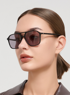 Hickmann个性潮流大框双梁板材太阳镜女简约百搭造型墨镜