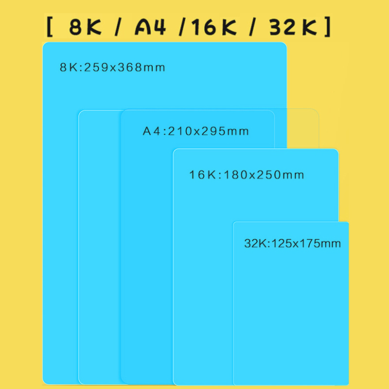10个装8k开蓝色塑料硬垫板小学生专用桌面绘画考试写试卷作业写字垫板a3a4文件夹硬笔书法练字写字板课桌垫子 - 图3