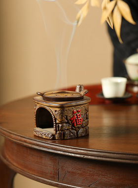 陶瓷灶台烤茶炉家用香粉熏香烘干炉室内醒茶器提香炉创意家居摆件