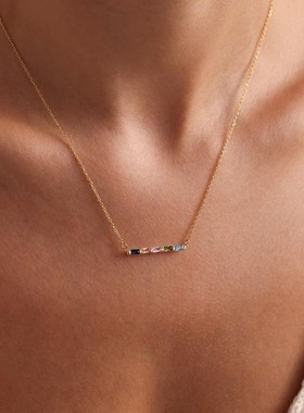 定制12月份生辰宝石项链母亲节礼物简约高级宝石锁骨链小众礼物