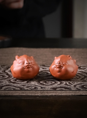 素茗陶瓷火龙果茶宠摆件装饰品