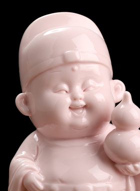 陶瓷五福临门福禄寿喜财国潮摆件