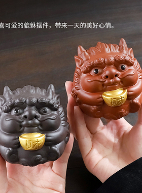 素茗国潮陶瓷貔貅觅财艺术摆件