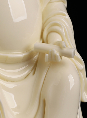 中国白陶瓷文昌帝君客厅书房摆件