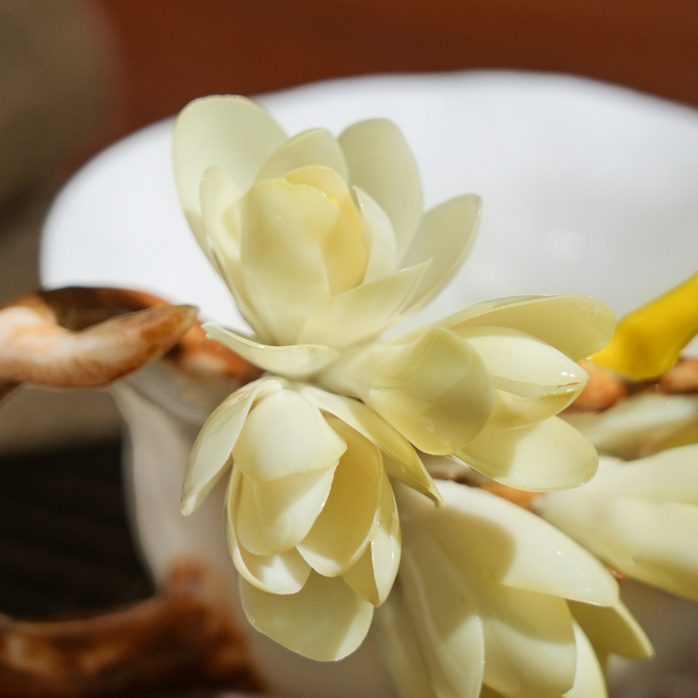 可定制陶瓷非遗手工玉兰瓷花咖啡杯水杯茶杯桌面装饰品送闺蜜礼物,淘宝优惠券,粉丝福利购,淘宝优惠卷