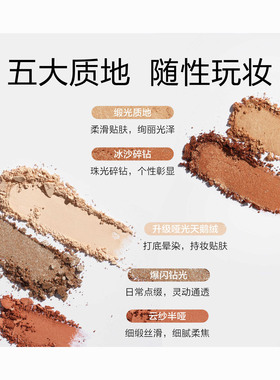 麦吉丽星眸六色眼影盘顺滑贴肤持色不飞粉多重妆效官方正品