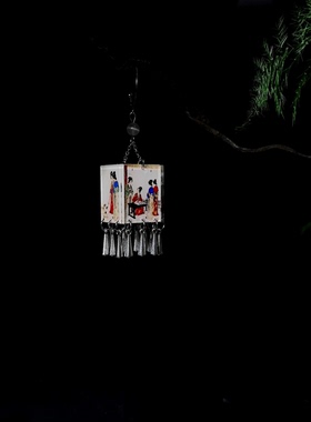 唐宫夜宴 宫灯耳环可发光发簪原创小众新中式汉服旗袍马面裙耳饰