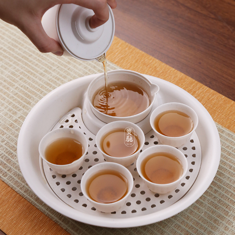 Portable disposable travel tea set tea tray set outdoor tea brewing mini teapot dinner and cooking tea in the stove