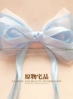结婚伴娘原创礼服紫色雪纱发夹
