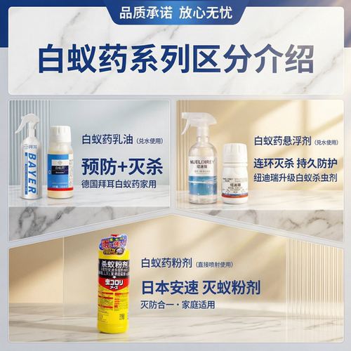 拜耳灭白蚁药防治专用药粉端家用除白飞蚂蚁传染全窝防白蚁杀虫剂 - 图3