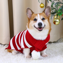 Pets Puppy clothes Winter autumn and winter holidays New Year Christmas cute small dogs Corky Teddy cute Neck Sweater