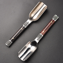 Away From Instrumental Idea Damascus Tea Spoon Tea Shovel Single Stainless Steel Home Teaspoon Kongfu Tea Accessories for tea-making machine